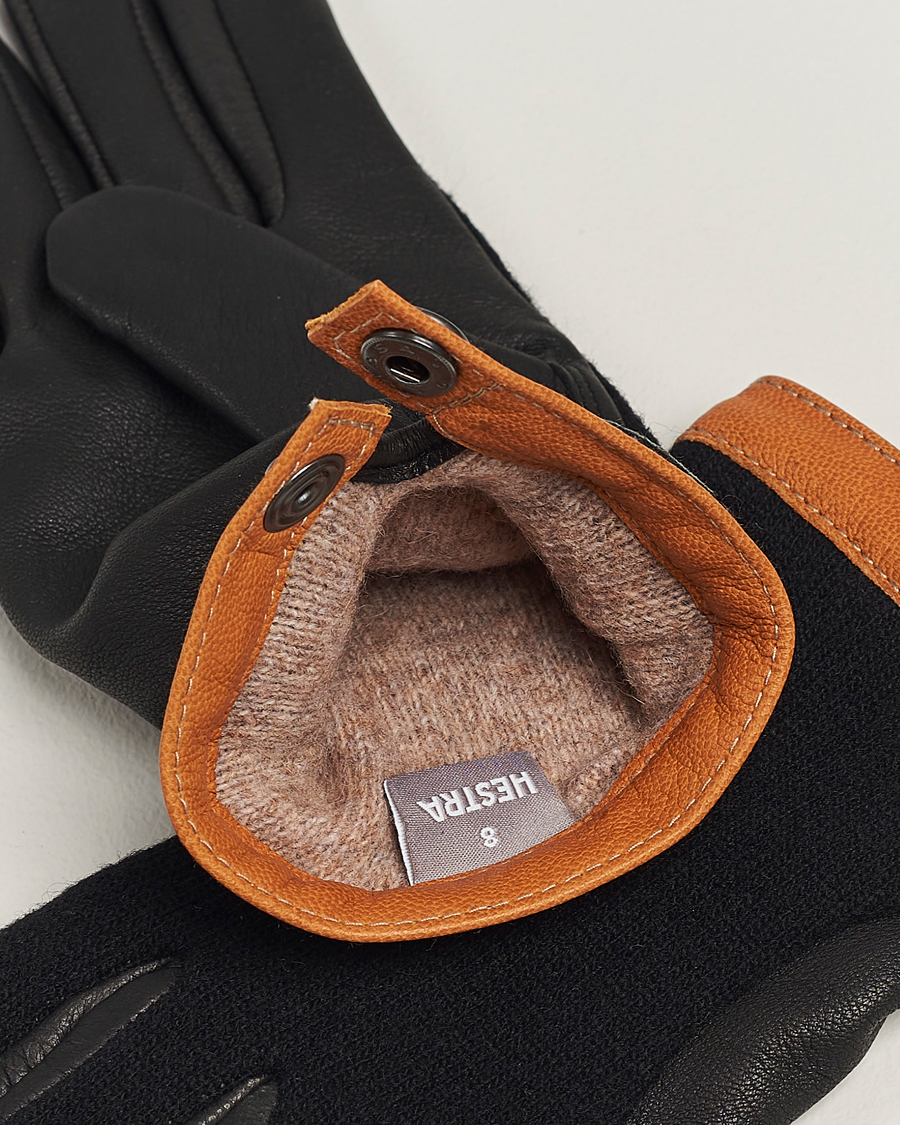 Herre | Hansker | Hestra | Deerskin Wool Tricot Glove BlackBlack