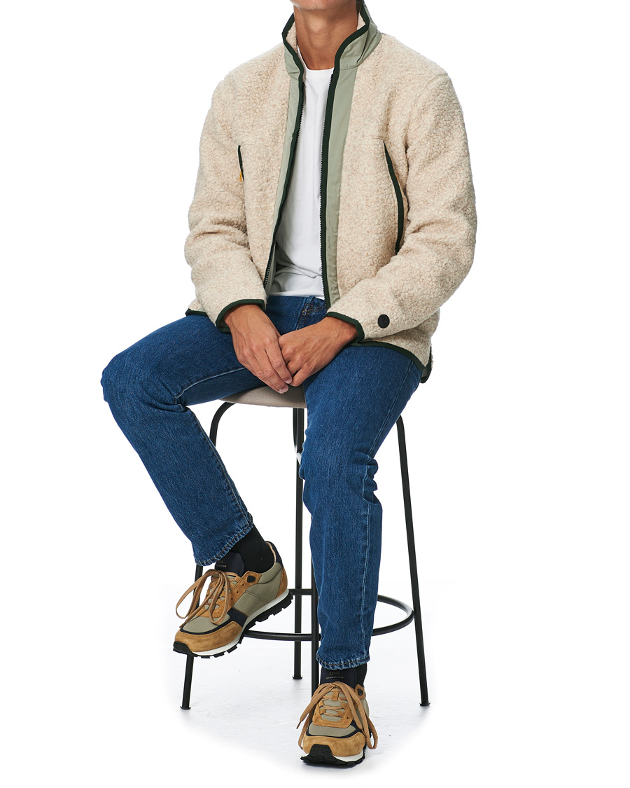 Herr | Tröjor | Orlebar Brown | Baird Fleece Full Zip Dune/Artichoke