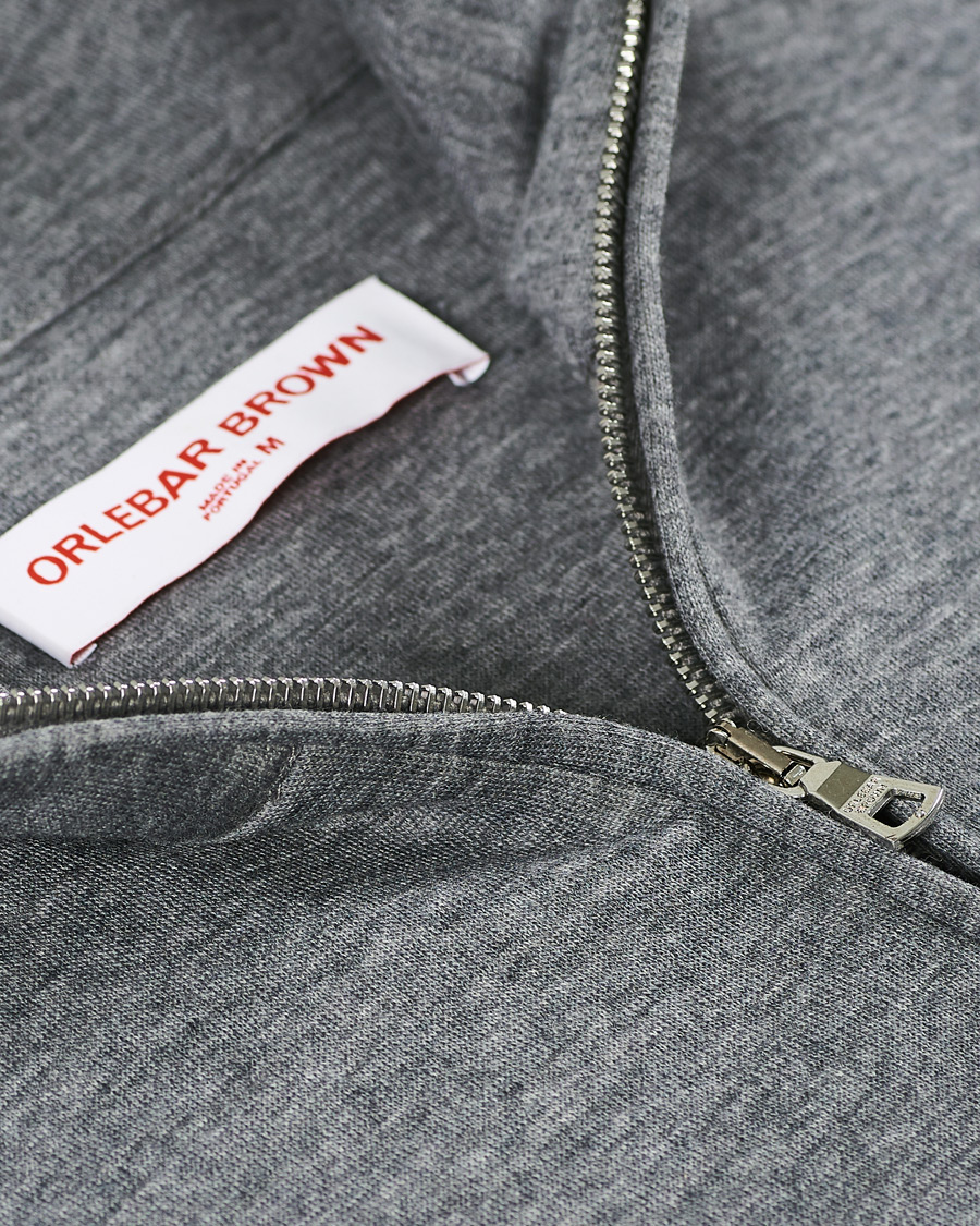 Herr | Tröjor | Orlebar Brown | Neilson Double Face Merino Half Zip Storm Grey