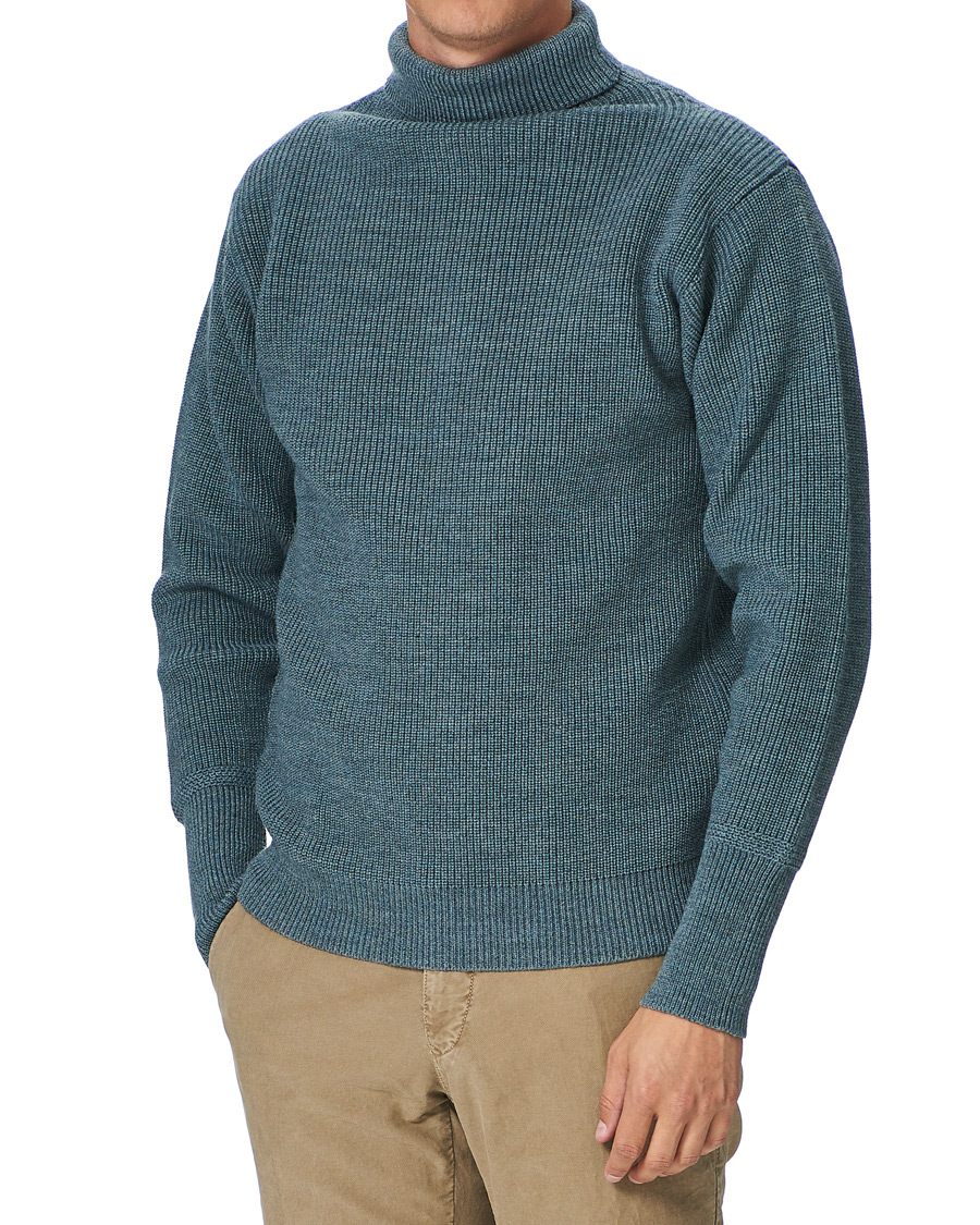 Herr | Tröjor | Andersen-Andersen | Sailor Turtleneck Light Indigo