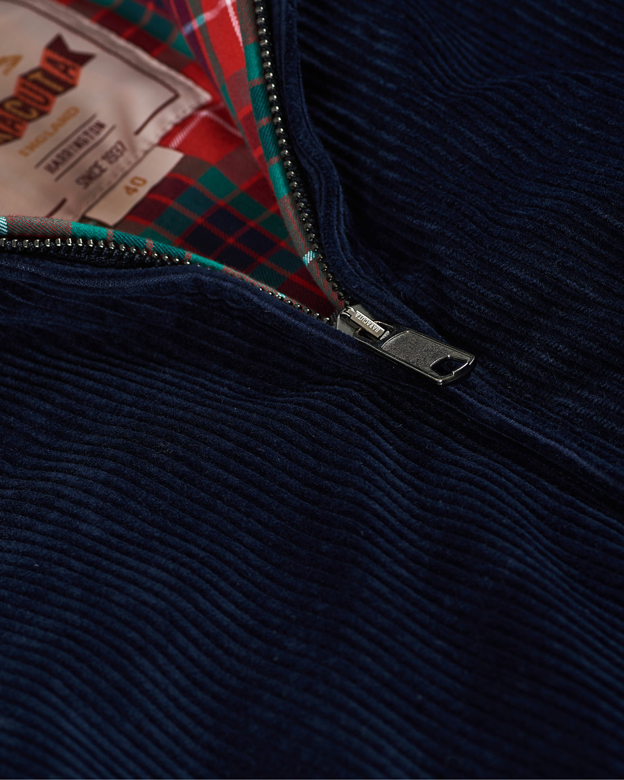 Herr | Jackor | Baracuta | G9 Padded Corduroy Harrington Jacket Navy