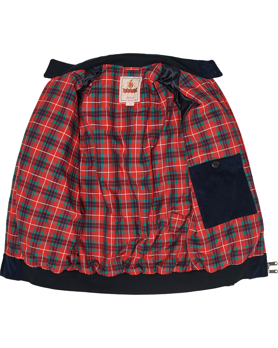 Herr | Jackor | Baracuta | G9 Padded Corduroy Harrington Jacket Navy