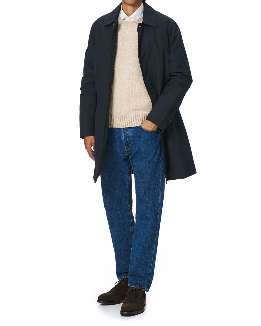 Herr | Jackor | Baracuta | G10 Detachable Lining Car Coat Dark Navy