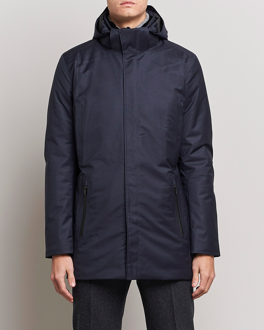 Herr | Vinterjackor | UBR | Regulator Parka Savile Dark Navy Wool