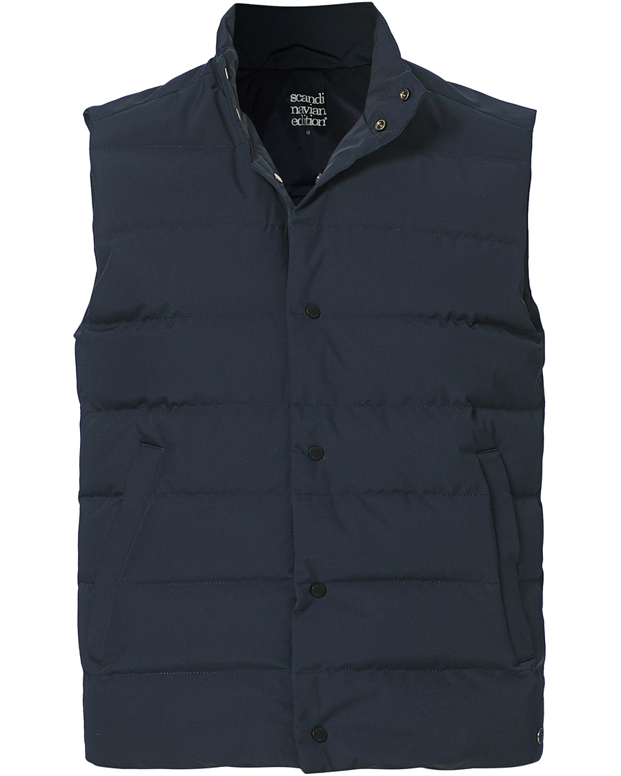 Herr | Jackor | Scandinavian Edition | Abel Down Waistcoat Midnight Blue