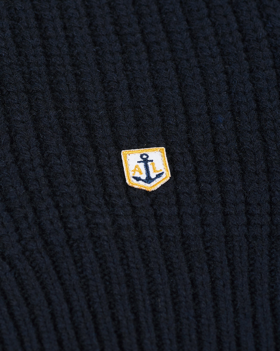 Herr | Tröjor | Armor-lux | Cable Knit Turtleneck Navy