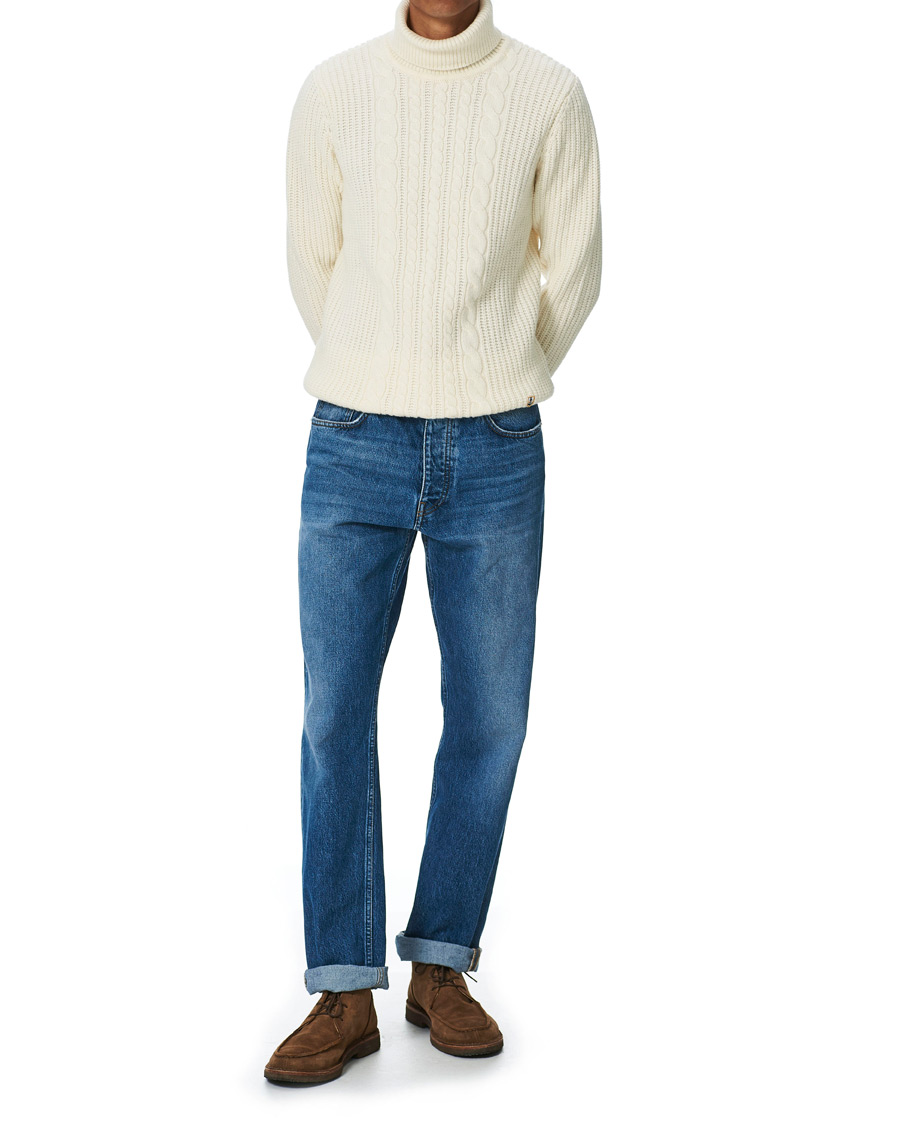 Herr | Tröjor | Armor-lux | Cable Knit Turtleneck Nature
