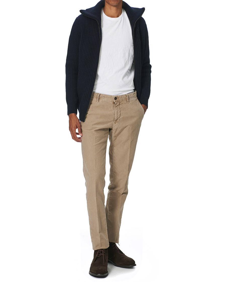 Herr | Tröjor | Armor-lux | Ribbed Zip Sweater Navy