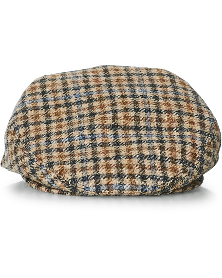 Herr | Lock & Co Hatters Glen Flat Wool Cap Beige/Blue | Lock & Co Hatters | Glen Flat Wool Cap Beige/Blue
