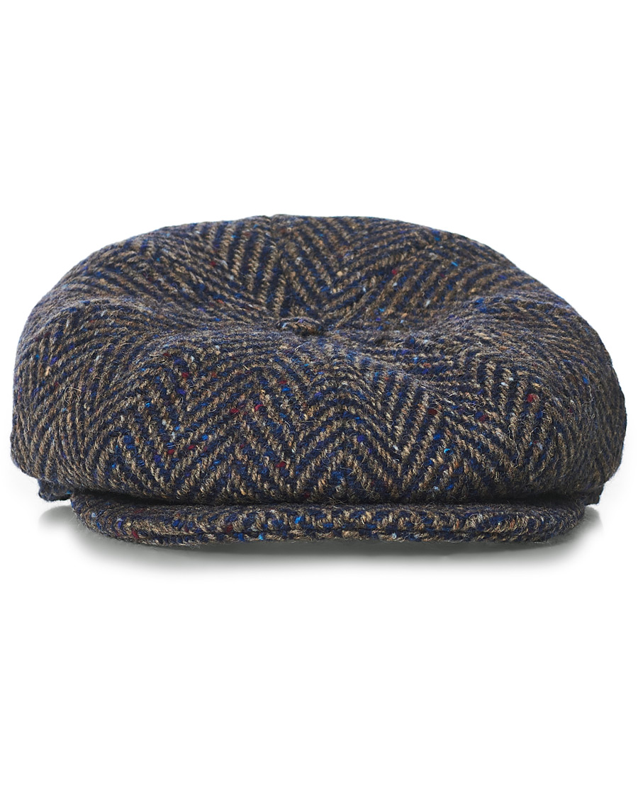 Herr | Lock & Co Hatters Tremelo Herringbone Wool Cap Blue | Lock & Co Hatters | Tremelo Herringbone Wool Cap Blue