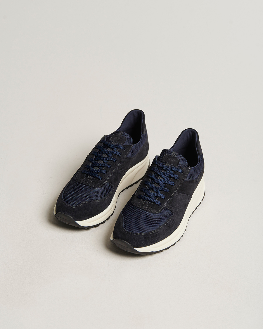 Herr | Sneakers | C.QP | Stride Suede/Nylon Runner Obsidian Blue