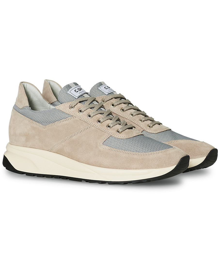 Herr | C.QP Stride Suede/Mesh Running Sneaker Stone Grey | CQP | C.QP Stride Suede/Mesh Running Sneaker Stone Grey