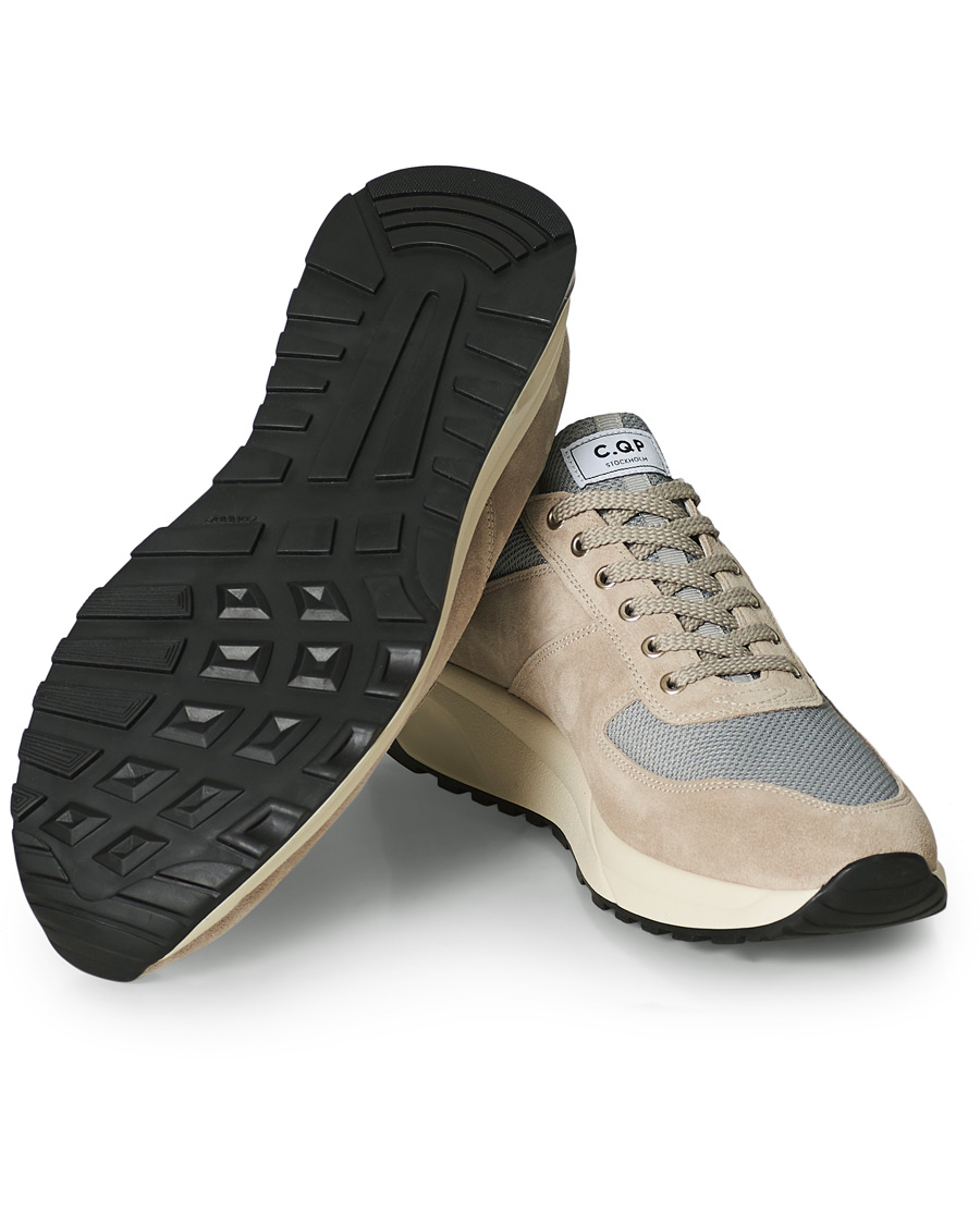 Herr | C.QP Stride Suede/Mesh Running Sneaker Stone Grey | CQP | C.QP Stride Suede/Mesh Running Sneaker Stone Grey
