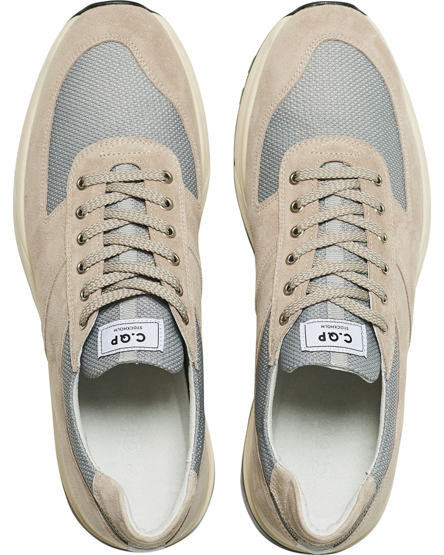 Herr | C.QP Stride Suede/Mesh Running Sneaker Stone Grey | CQP | C.QP Stride Suede/Mesh Running Sneaker Stone Grey