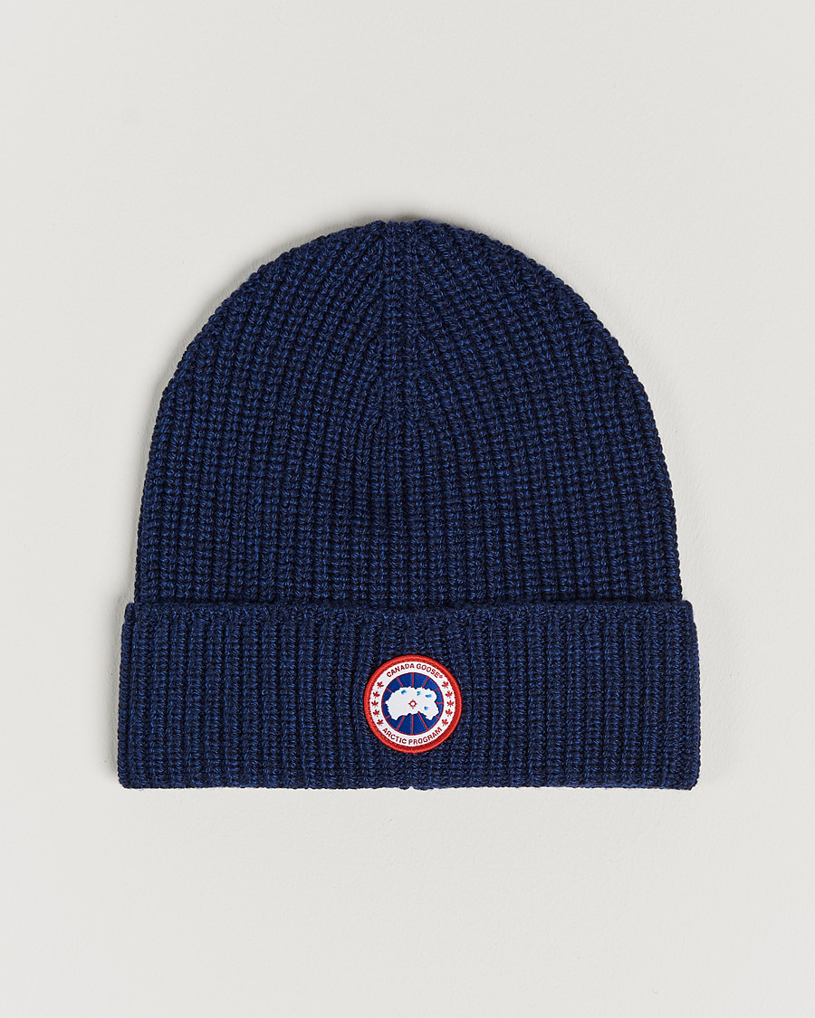 Herr | Canada Goose Arctic Disc Rib Toque Navy Heather | Canada Goose | Arctic Disc Rib Toque Navy Heather