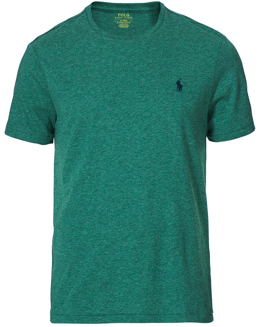 Herr | T-Shirts | Polo Ralph Lauren | Custom Slim Fit Crew Neck Tee Green Heather