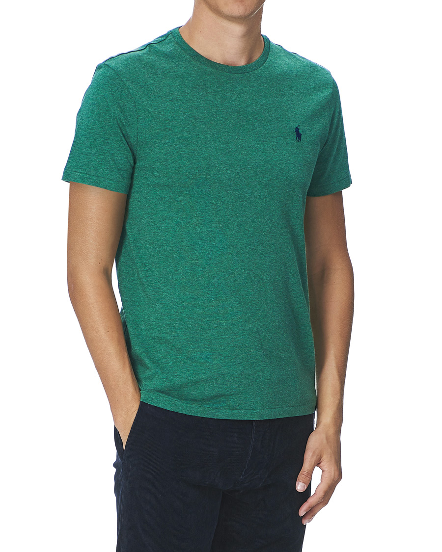Herr | T-Shirts | Polo Ralph Lauren | Custom Slim Fit Crew Neck Tee Green Heather