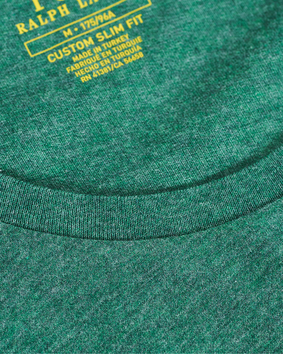 Herr | T-Shirts | Polo Ralph Lauren | Custom Slim Fit Crew Neck Tee Green Heather