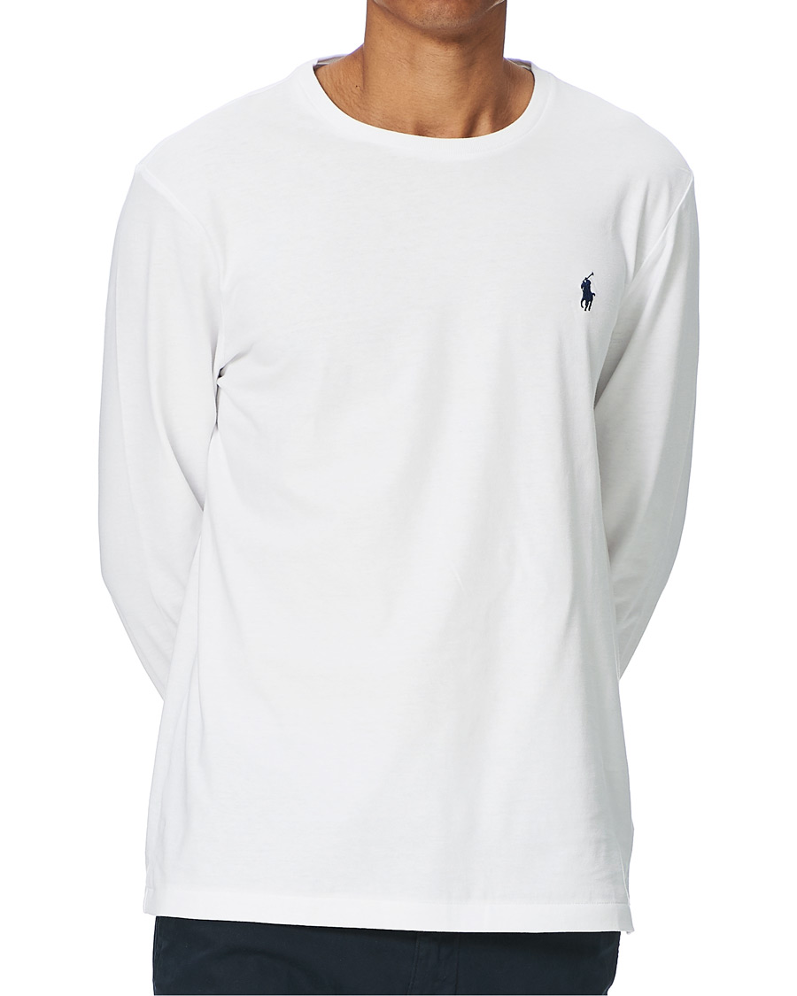 Herr | T-Shirts | Polo Ralph Lauren | Custom Slim Fit Long Sleeve Tee White