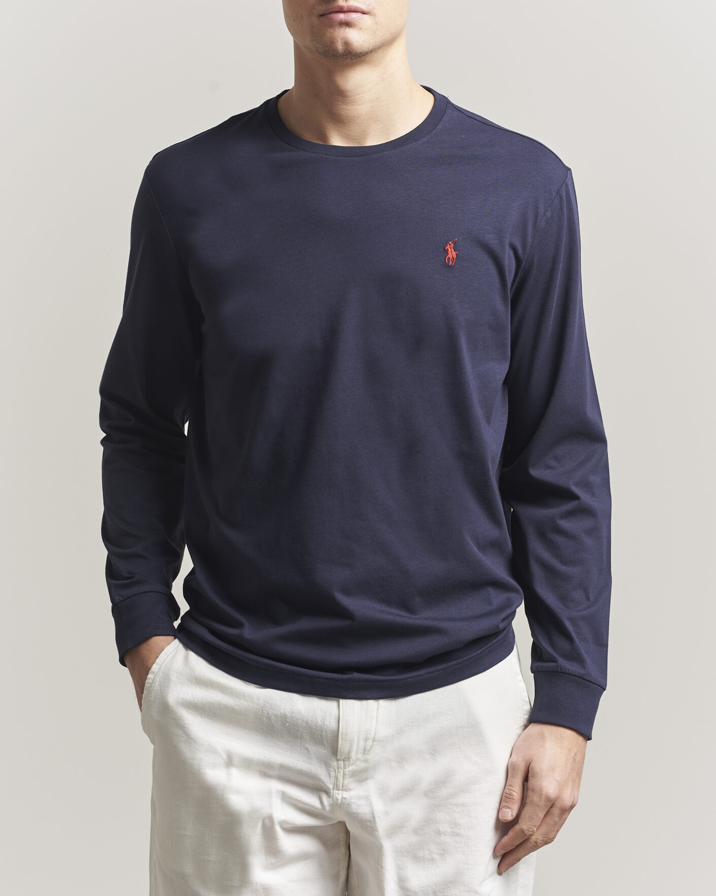 Herr | T-Shirts | Polo Ralph Lauren | Custom Slim Fit Long Sleeve Tee Ink