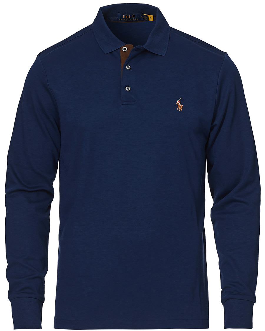 Herr | Tröjor | Polo Ralph Lauren | Luxury Pima Cotton Long Sleeve Polo French Navy