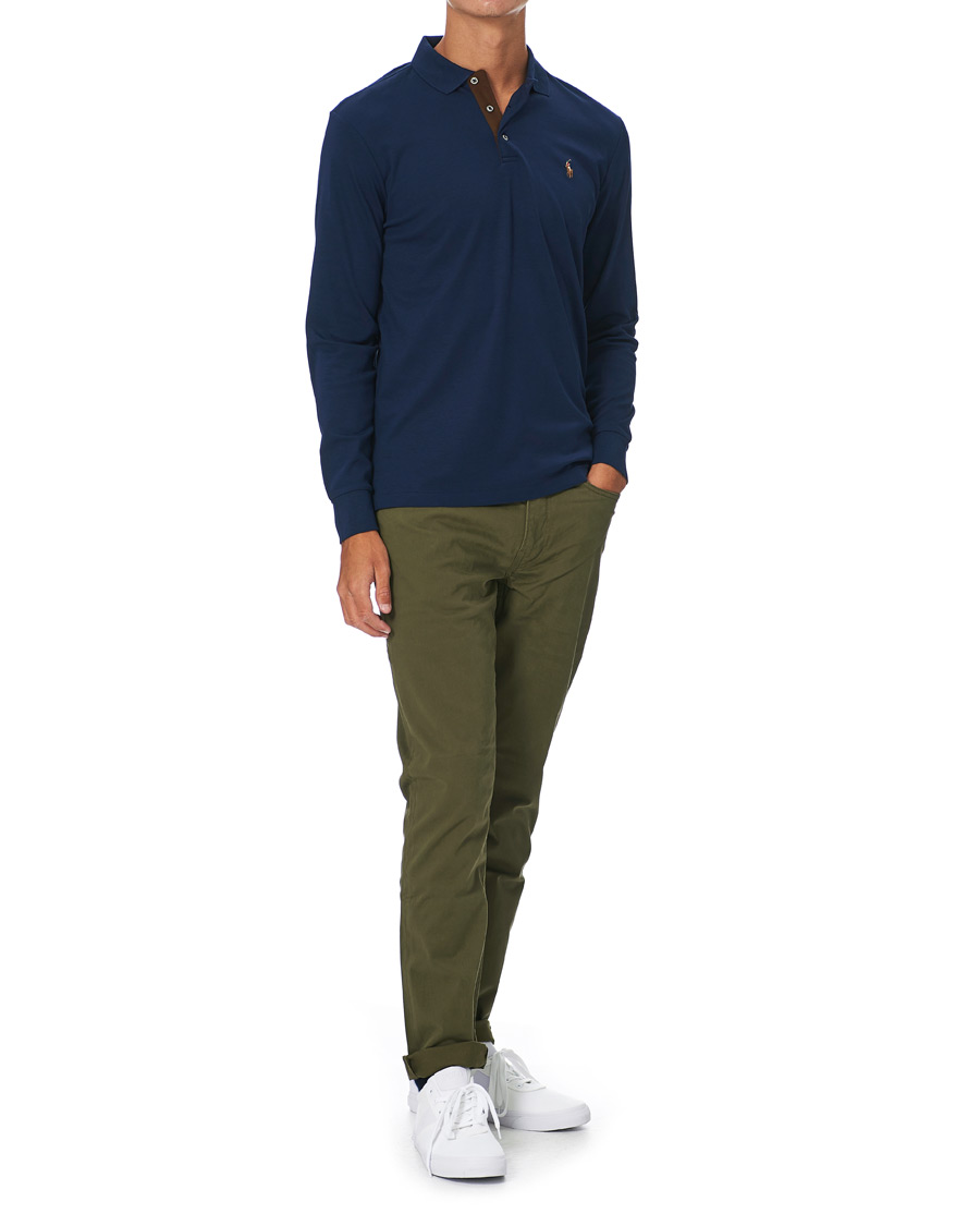 Herr | Tröjor | Polo Ralph Lauren | Luxury Pima Cotton Long Sleeve Polo French Navy