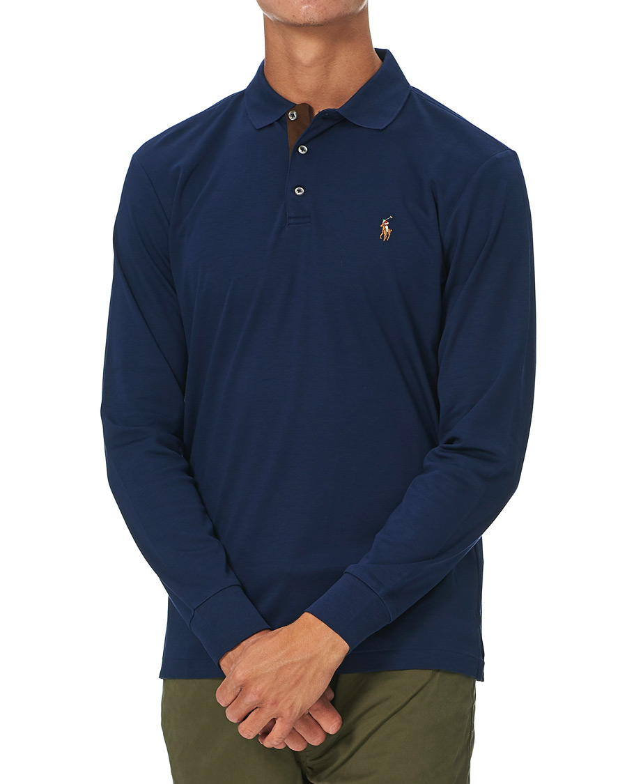 Herr | Tröjor | Polo Ralph Lauren | Luxury Pima Cotton Long Sleeve Polo French Navy