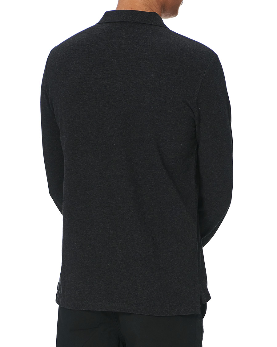 Herr | Tröjor | Polo Ralph Lauren | Custom Slim Fit Long Sleeve Polo Black Marl Heather