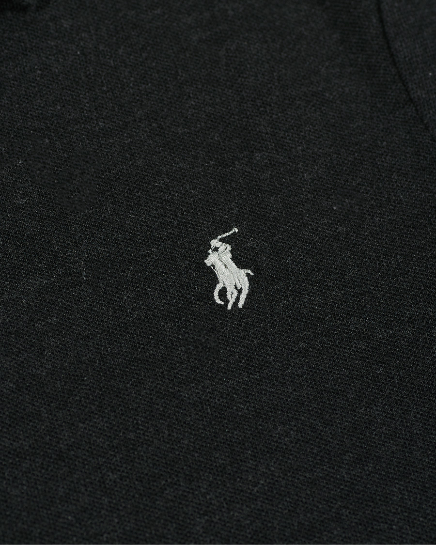 Herr | Tröjor | Polo Ralph Lauren | Custom Slim Fit Long Sleeve Polo Black Marl Heather