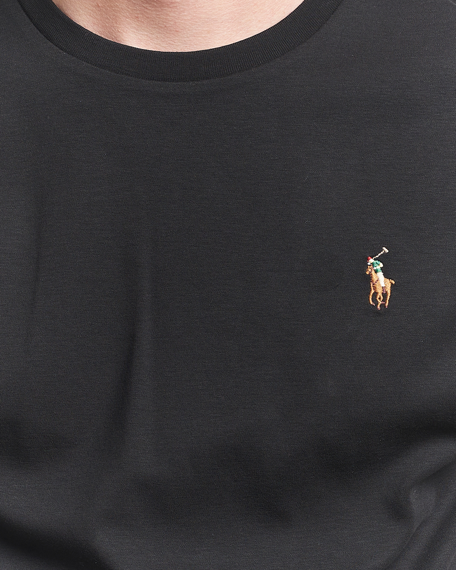 Herr | T-Shirts | Polo Ralph Lauren | Luxury Pima Cotton Crew Neck T-Shirt Black