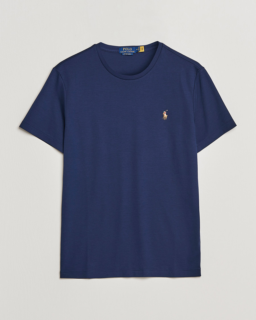Herr | T-Shirts | Polo Ralph Lauren | Luxury Pima Cotton Crew Neck T-Shirt Refined Navy