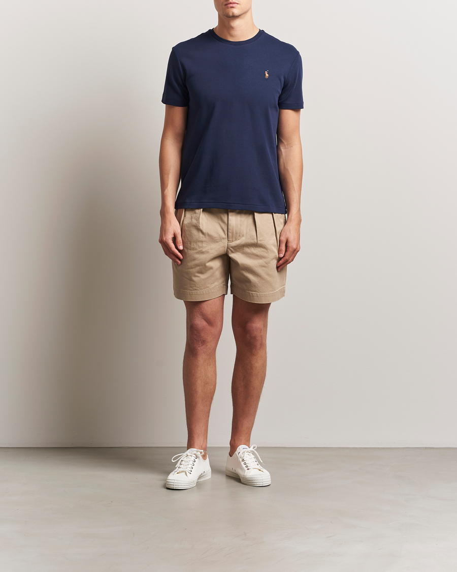 Herr | T-Shirts | Polo Ralph Lauren | Luxury Pima Cotton Crew Neck T-Shirt Refined Navy