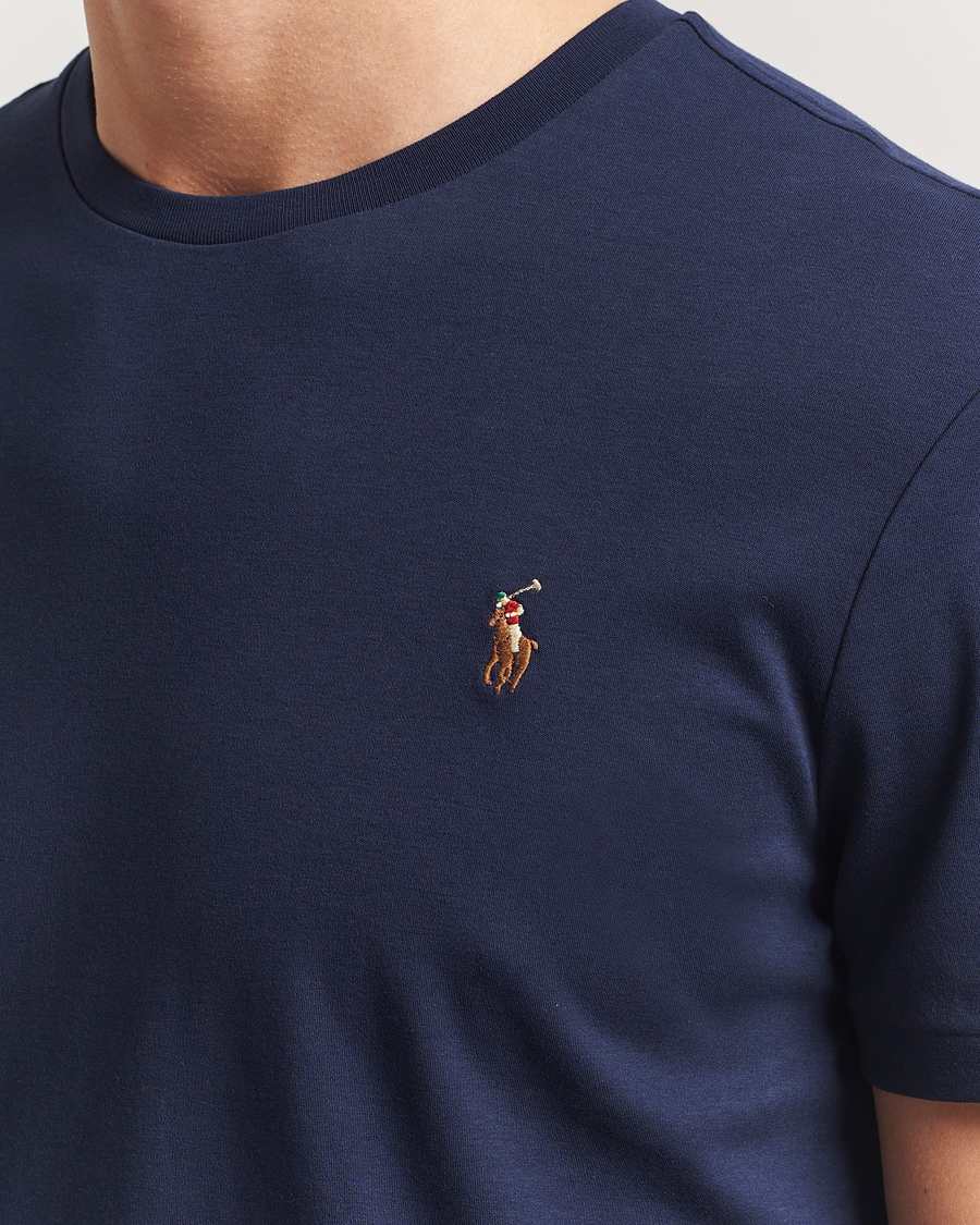 Herr | T-Shirts | Polo Ralph Lauren | Luxury Pima Cotton Crew Neck T-Shirt Refined Navy