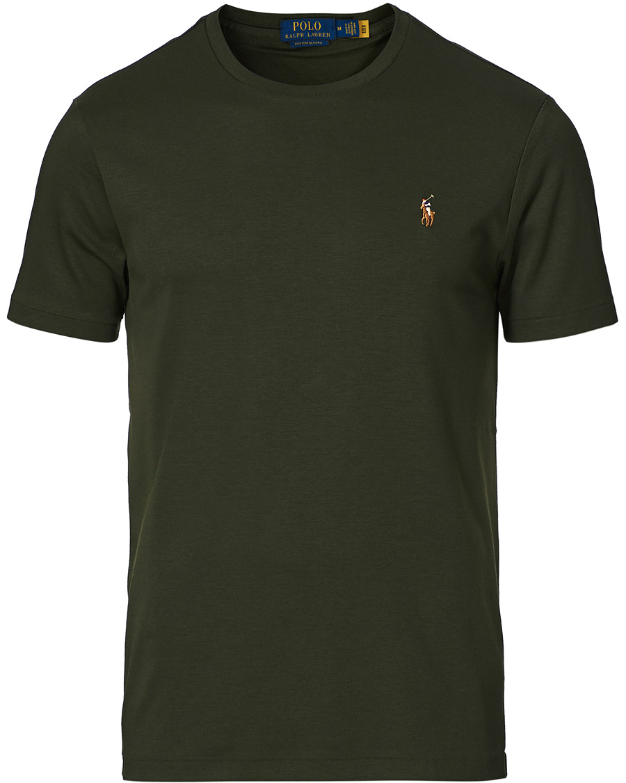 Herr | T-Shirts | Polo Ralph Lauren | Luxury Pima Cotton Crew Neck Tee Estate Olive
