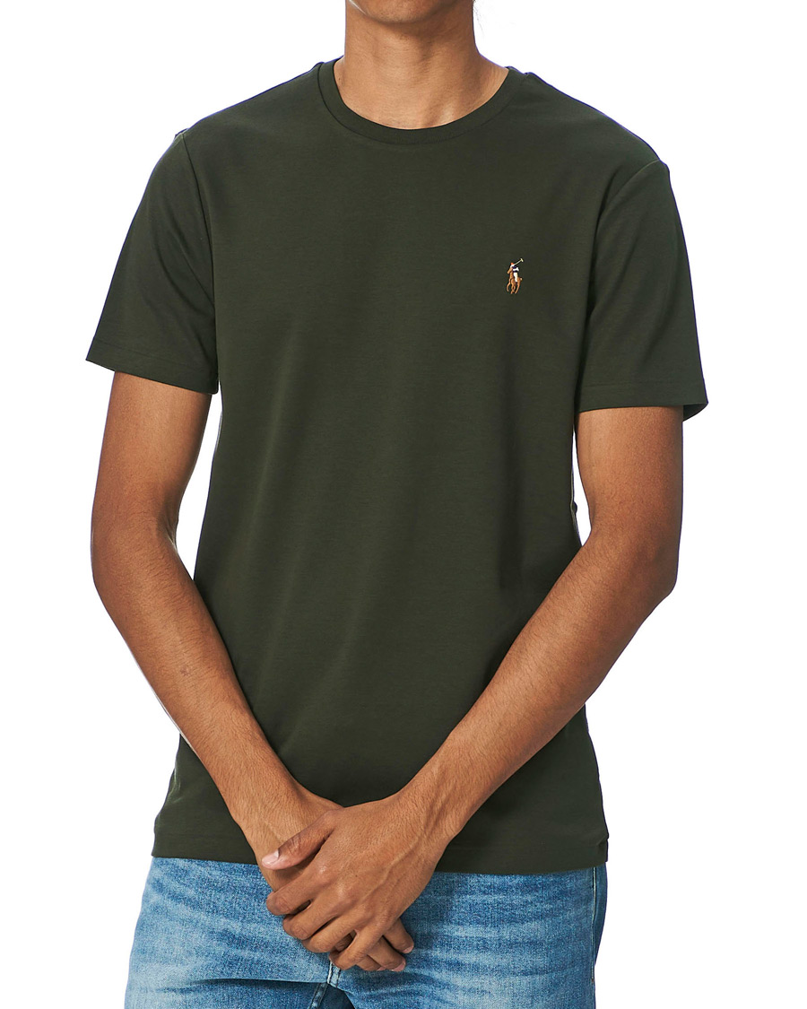Herr | T-Shirts | Polo Ralph Lauren | Luxury Pima Cotton Crew Neck Tee Estate Olive