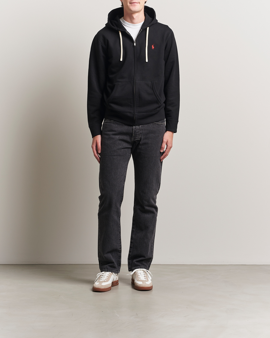 Herr | Tröjor | Polo Ralph Lauren | Fleece Full Zip Hoodie Polo Black