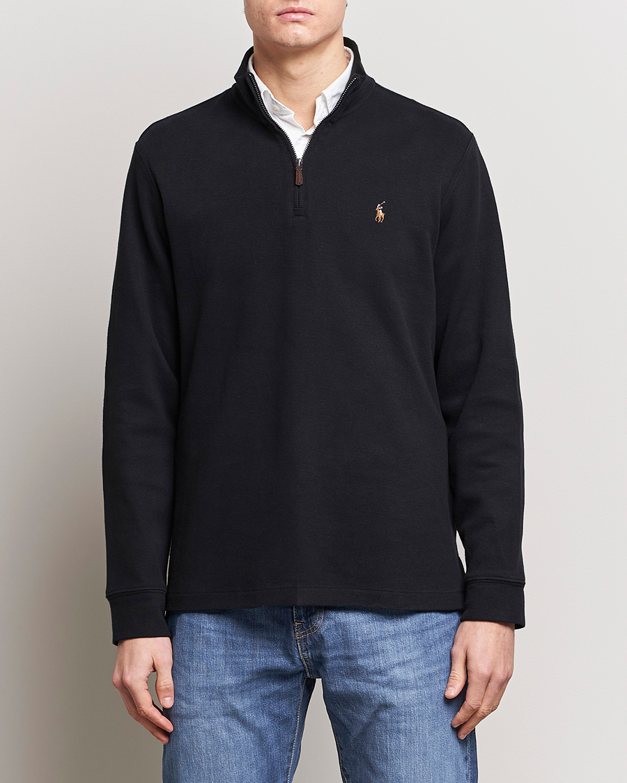 Herr |  | Polo Ralph Lauren | Double Knit Jaquard Half Zip Sweater Black