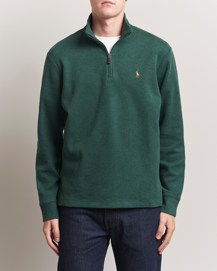 Herr | Tröjor | Polo Ralph Lauren | Double Knit Jaquard Half Zip Sweater Pine Heather