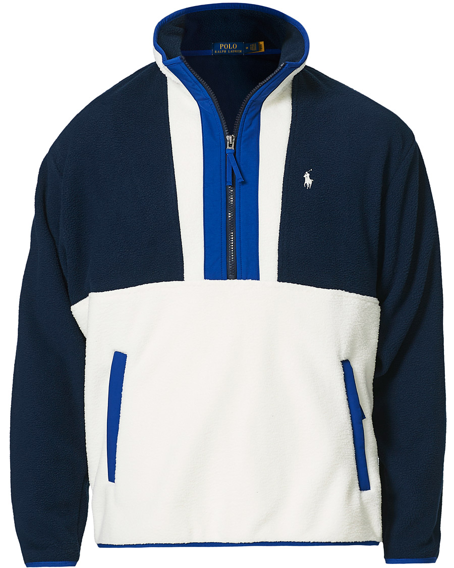 Herr | Tröjor | Polo Ralph Lauren | Vintage Poly Fleece Half Zip Sweater Navy/White