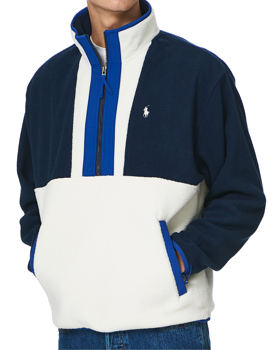 Herr | Tröjor | Polo Ralph Lauren | Vintage Poly Fleece Half Zip Sweater Navy/White