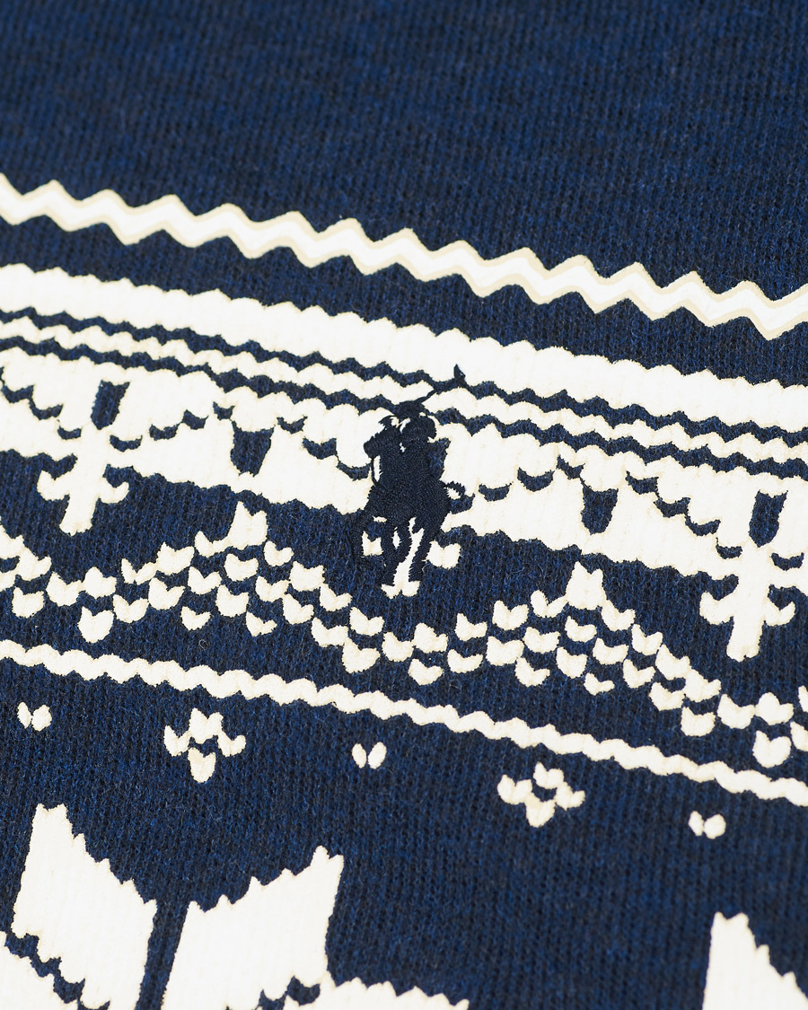 Herr | Tröjor | Polo Ralph Lauren | Winter Double Knit Half Zip Sweater Blue Heather