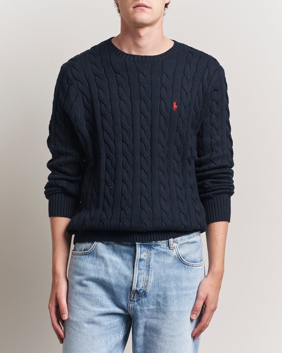 Herr | Tröjor | Polo Ralph Lauren | Cotton Cable Pullover Hunter Navy