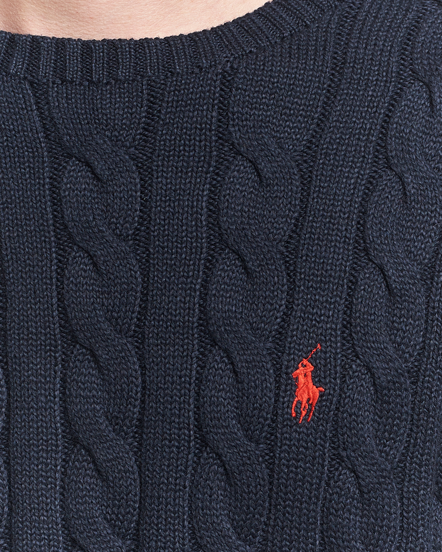 Herr | Tröjor | Polo Ralph Lauren | Cotton Cable Pullover Hunter Navy