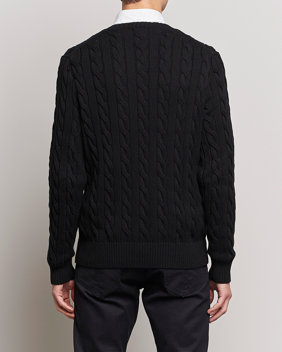 Herr | Tröjor | Polo Ralph Lauren | Cotton Cable Pullover Black