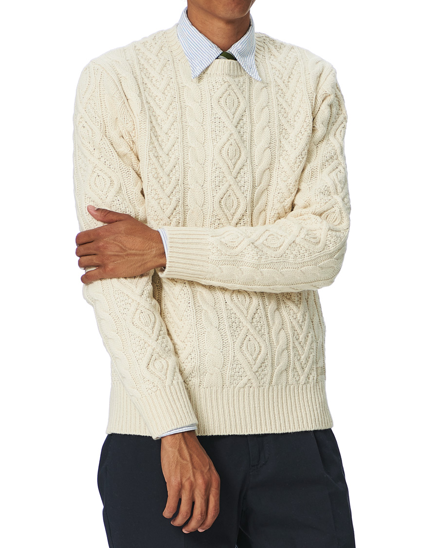 Herr |  | Polo Ralph Lauren | Wool/Cashmere Structured Knitted Sweater Cream