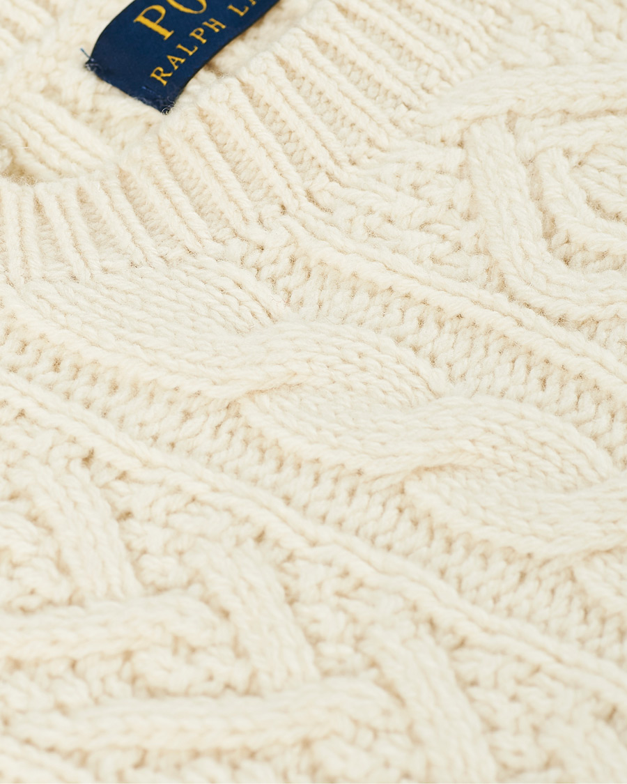 Herr | Tröjor | Polo Ralph Lauren | Wool/Cashmere Structured Knitted Sweater Cream