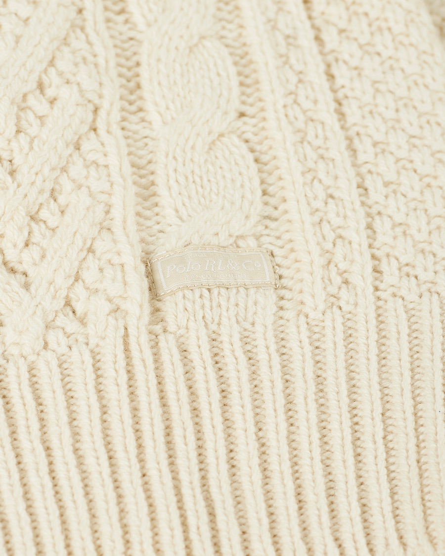 Herr | Tröjor | Polo Ralph Lauren | Wool/Cashmere Structured Knitted Sweater Cream