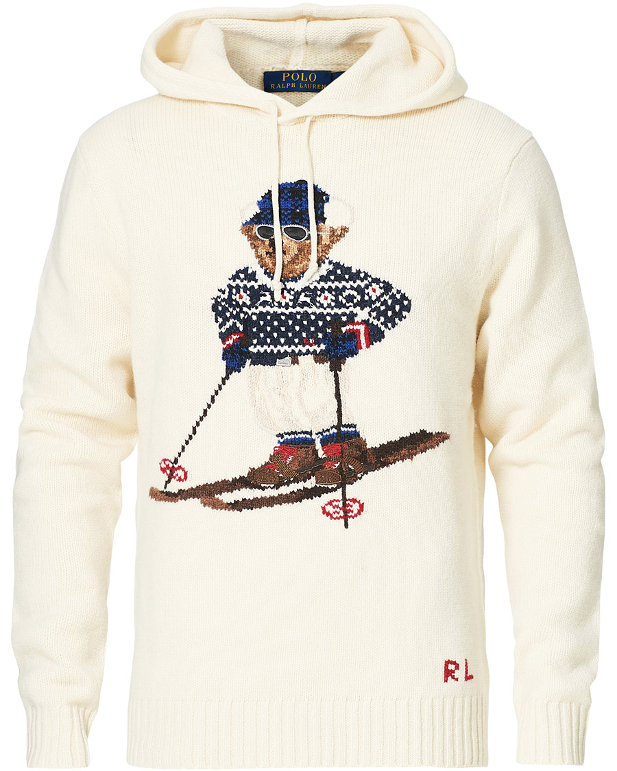 Herr | Tröjor | Polo Ralph Lauren | Ski Bear Knitted Hoodie Cream