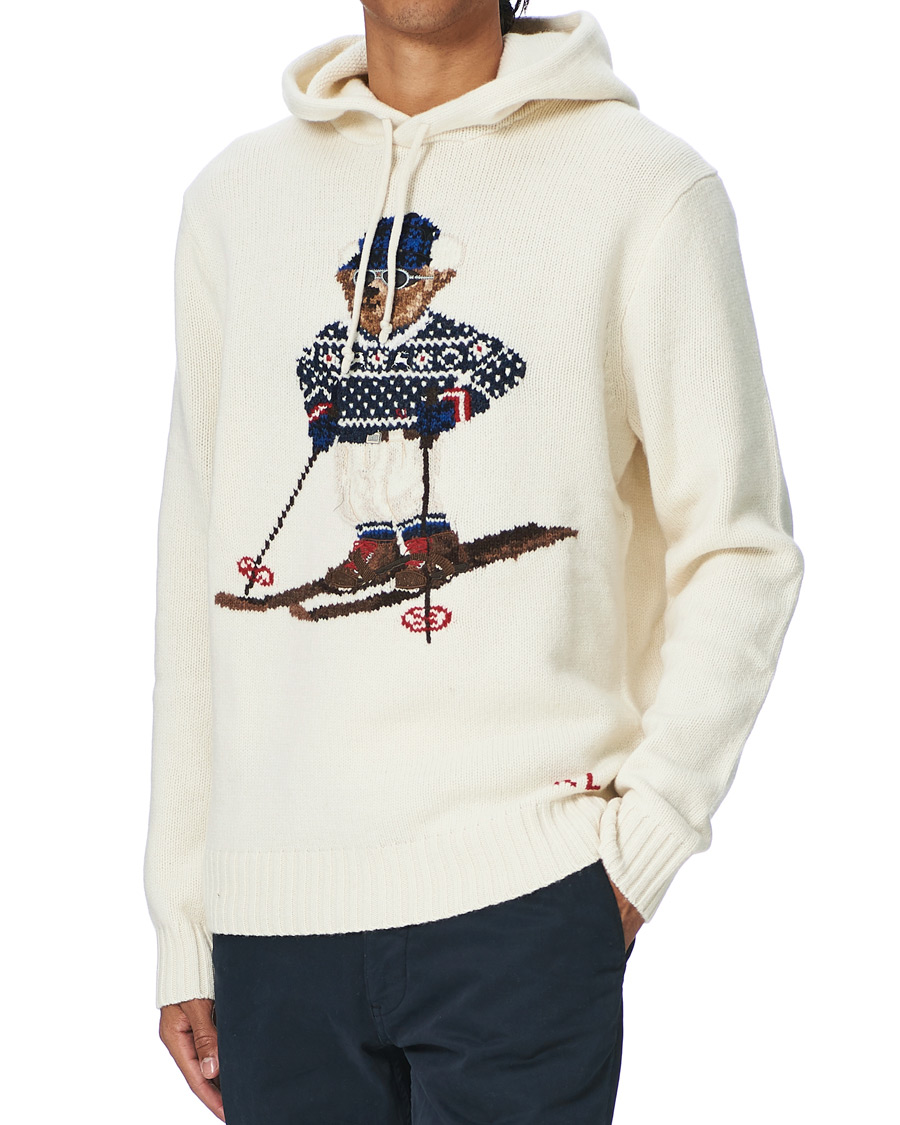 Herr | Tröjor | Polo Ralph Lauren | Ski Bear Knitted Hoodie Cream
