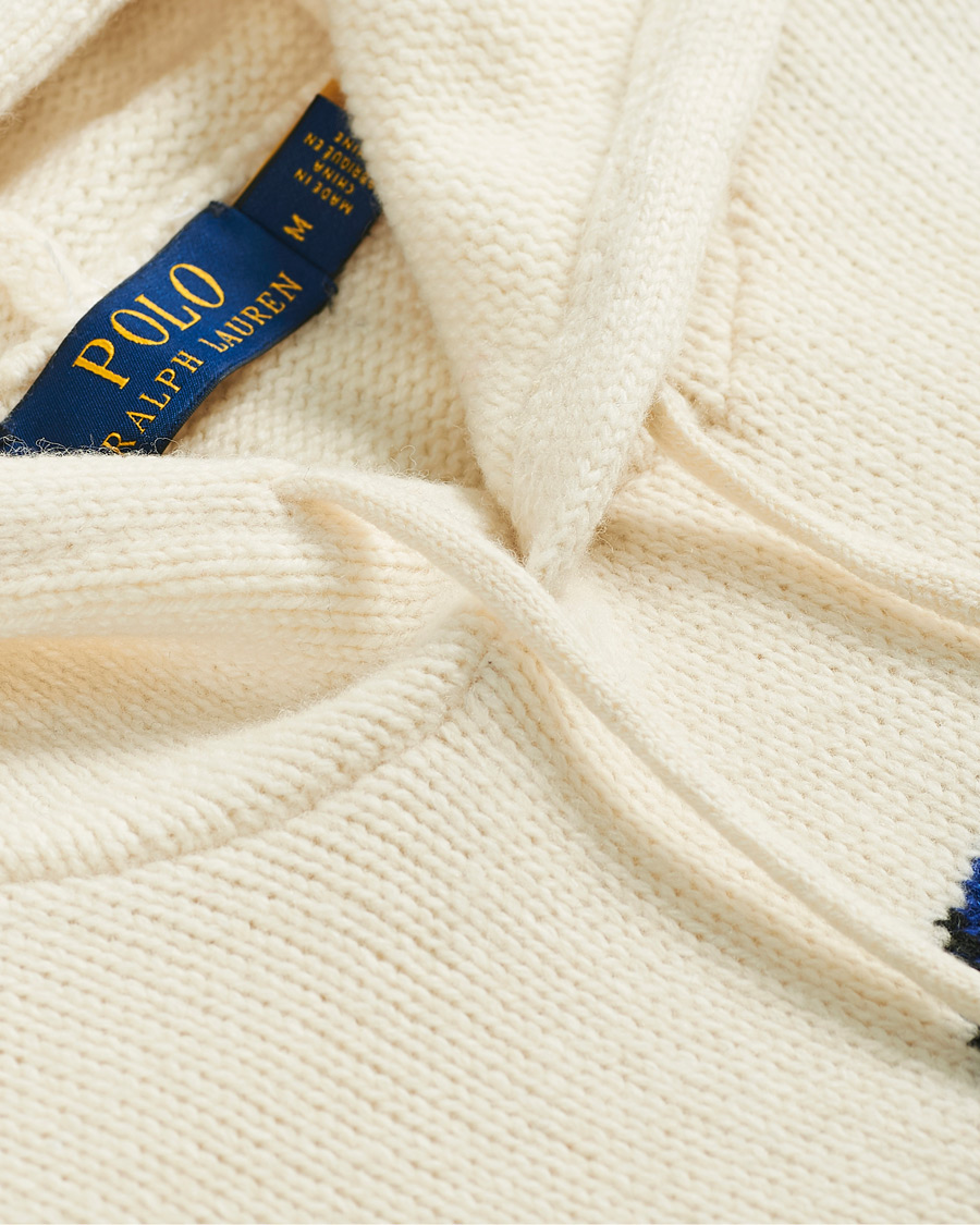 Herr | Tröjor | Polo Ralph Lauren | Ski Bear Knitted Hoodie Cream